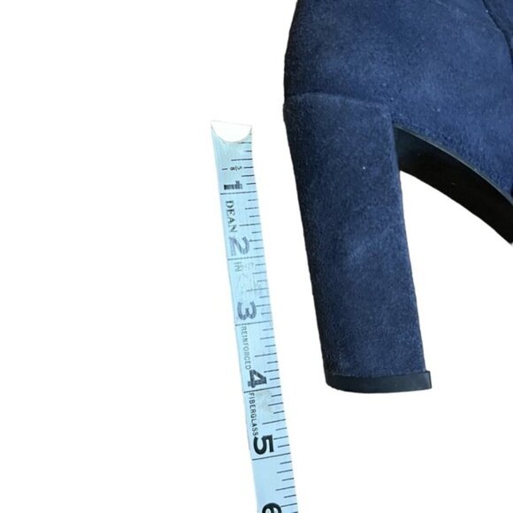 Stuart Weitzman Navy Suede Tall Boots Size 7.5M - Picture 9 of 11